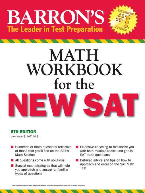 Title details for Math Workbook for the NEW SAT by Lawrence S. Leff - Available